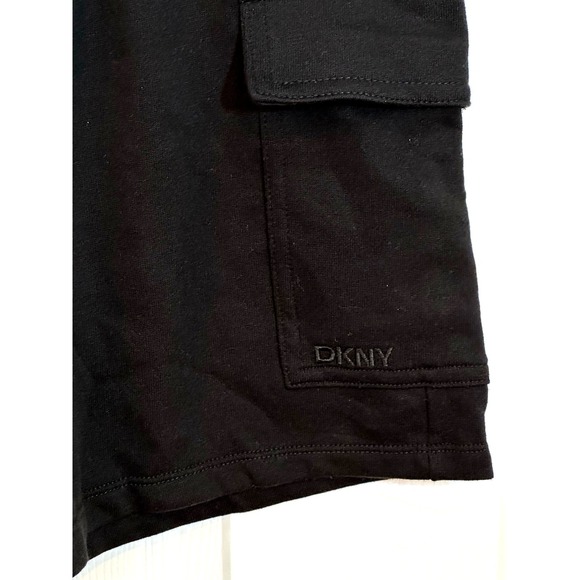 DKNY Women's Cargo Shorts S Black Elastic Pockets Lounge Casual Sporty Athletic - Picture 7 of 8